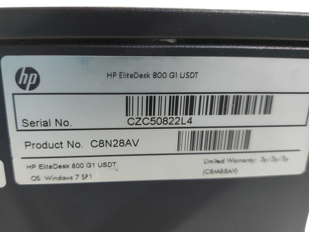 Mini-PC HP EliteDesk 800 G1 USDT Intel Core i5-4590S 2x4GB 320GB HDD