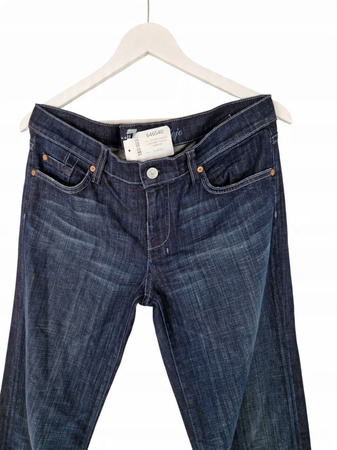 7 For All Mankind Jeansy Damskie Flare / Bootcut Granatowe