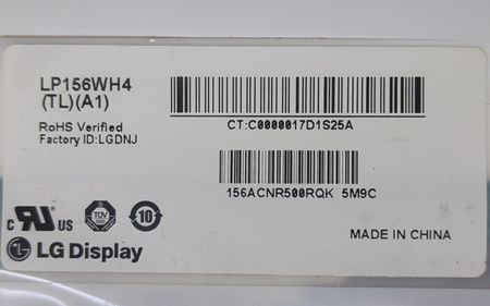 Matryca LG 15,6 " LP156WH4 15,6" 1366x768px 40pin BŁYSZCZĄCA