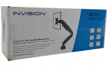 UCHWYT DO MONITORA RAMIĘ STOJAK INVISION MX200 19-32" 9KG