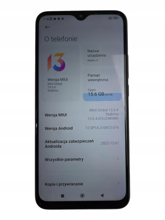 Smartfon Xiaomi Redmi 9 4/64GB 6,53" M2004J19AG