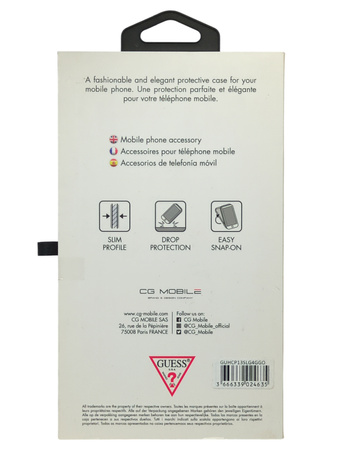 Etui Guess Liquid Glitter 4G Big Logo - Iphone 13 Mini (Złoty)