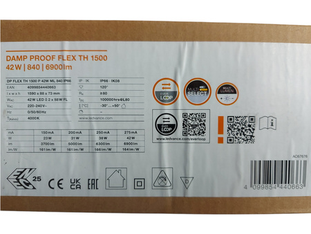 Oprawa oświetleniowa przemysłowa DP FLEX TH 1500 P 42W ML 840 IP66 Ledvance