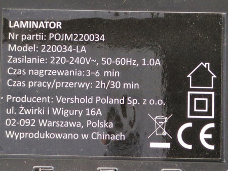 LAMINATOR HYKKER 220034-LA LAMINARKA