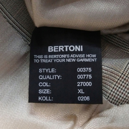 Marynarka męska BERTONI Rozmiar XL Beżowa