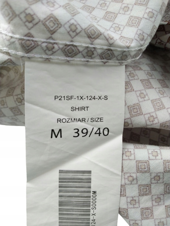 KOSZULA MĘSKA PAKO LORENTE ROZMIAR M BRĄZOWA W KRATKĘ