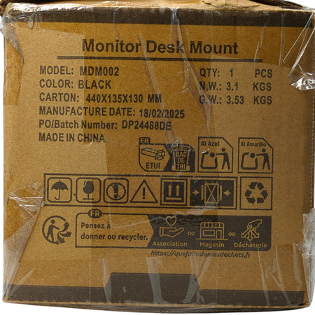 Uchwyt biurkowy Bontec MDM002 2 monitory 13-27"