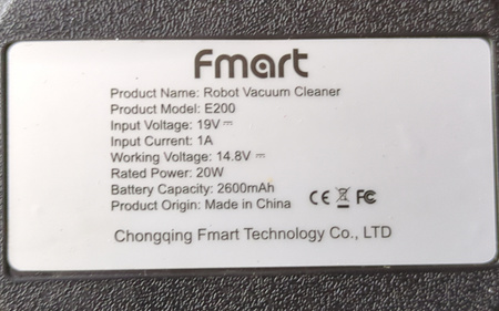 Robot sprzątający Fmart E200 20W 2600mAh