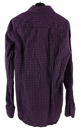 Koszula męska WÓLCZANKA 41 Fioletowa w kratkę