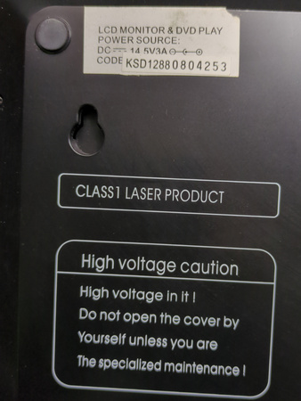 PRZENOŚNY ODTWARZACZ DVD/VCD/CD/MP3 MP4 DIVX Z TUNEREM TV 12.5"