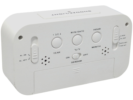 Zegarek cyfrowy z budzikiem Alarm Clock 73456 Biały