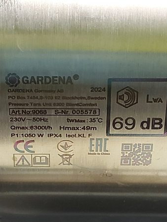 Pompa ogrodowa Gardena 6300 SilentComfort Bluetooth 1050W 6300l/h 4,9 bar