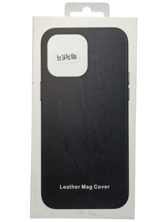 Etui plecki do Apple iPhone 14 Pro Max Leather Mag Cover czarny