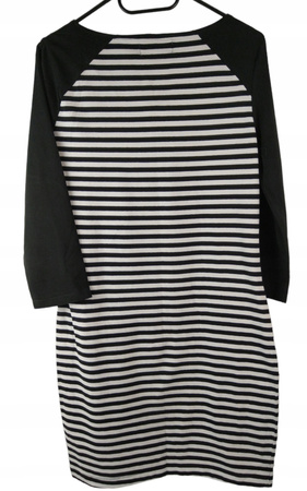SUKIENKA RESERVED ROZMIAR L BIAŁO-CZARNA W PASKI