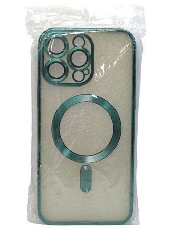 Etui Color Chrome Mag dla iPhone 14 Pro Max 6,7" zielone TPU MagSafe