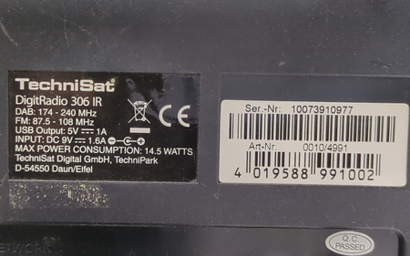 Radio internetowe TechniSat 306IR DAB+ FM