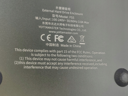 Obudowa Yottamaster FS5 5-zatokowa 2.5/3.5" USB3.0 SATA