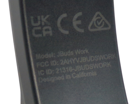 SŁUCHAWKI BEZPRZEWODOWE NAUSZNE Z MIKROFONEM JLAB JBUDS WORK USB C BLACK