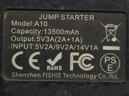 JUMP STARTER ROZRUCH BOOSTER POWERBANK 13500mAh KYG A10