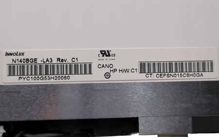 Matryca INNOLUX N140BGE -LA3 14" 1366x768px 40pin MATOWA