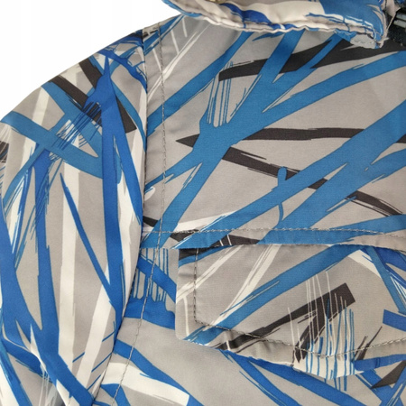 KURTKA ZIMOWA DZIECIĘCA MOUNTAIN ROZMIAR 104 SZARA WE WZORY