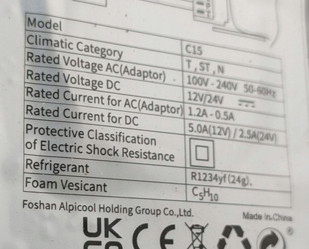 Lodówka turystyczna Alpicool C15 15L kompresorowa przenośna 12/24V