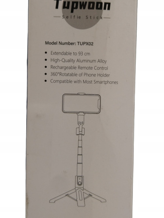 Selfie stick TUPWOON Czarny Pilot BT