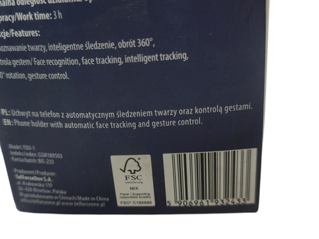 Uchwyt obrotowy telefonu ze śledzeniem ruchu FOREVER FOU-1