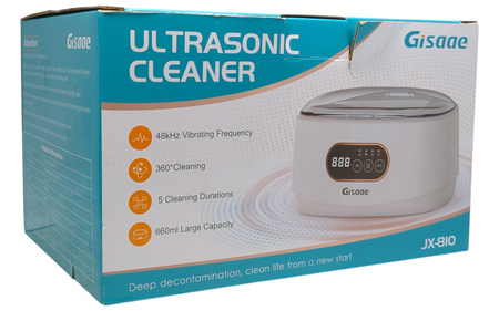 Myjka ultradźwiękowa Gisaae JX-810 48kHz 400ml 4 tryby