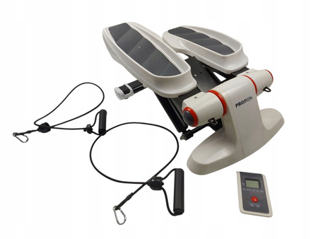 Stepper skrętny PROIRON z wyświetlaczem i taśmami oporu do ćwiczeń w domu
