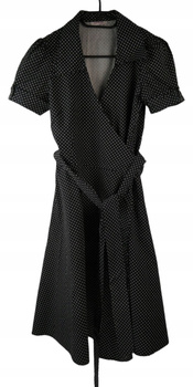 SUKIENKA ORSAY ROZMIAR 35 CZARNA W GROSZKI