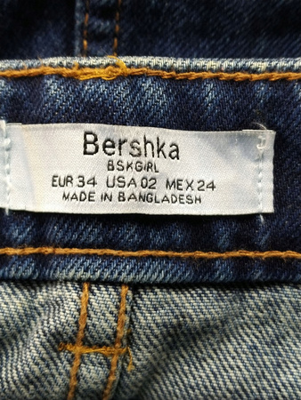 Spódnica jeansowa BERSHKA Rozmiar 34 GRANATOWA