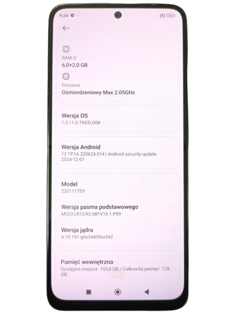 Smartfon Xiaomi Redmi Note 11s 2201117SY 6/128GB 6.43" AMOLED