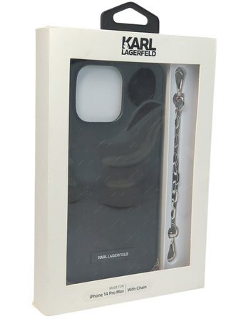 Etui Karl Lagerfeld Saffiano Monogram Chain iPhone 14 Pro Max 6,7"