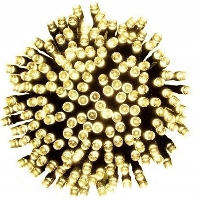 LAMPKI CHOINKOWE Z PIERŚCIENIEM LED 180 SZT 1,8 M CIEPŁO-BIAŁE ZEWN/WEWN.