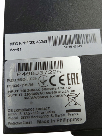 Zasilacz awaryjny UPS Eaton 650i 650VA
