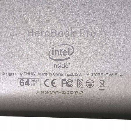 Laptop Chuwi HeroBook Pro Intel Celeron N4020 256GB M.2 NVME 8GB