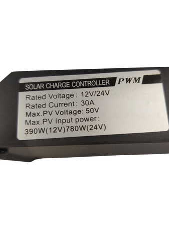 REGULATOR ŁADOWANIA 12V 24V KONTROLER SOLARNY 30A