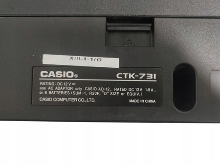 Keyboard Casio CTK-7300IN 61 klawiszy 820 brzmień 275 rytmów LCD