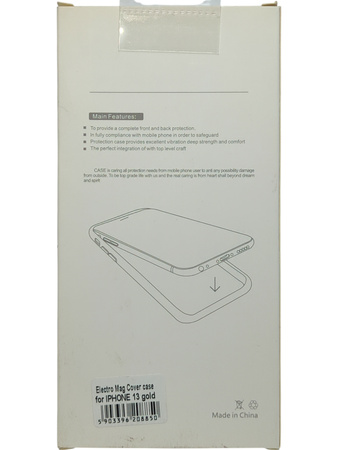 Futerał Electro Mag Cover kompatybilny z MagSafe iPhone 13 złoty