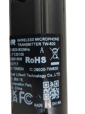 Mikrofon Tonor TW620 zasięg 60m regulowane częstotliwości