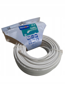 Kabel koncentryczny Reinston ESAT011 25m Biały