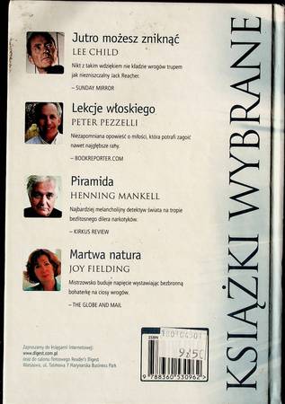 Książki wybrane. Jutro możesz zniknąć/ Piramida/ Lekcja włoskiego/ Martwa
