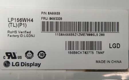 Matryca LG LP156WH4(TL)(P1) 15,6" 1366x768px Matowa