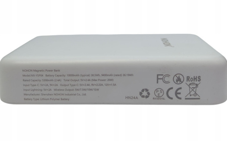 Powerbank NOHON NX-YSP04 10000 mAh BEZPRZEWODOWE ŁADOWANIE