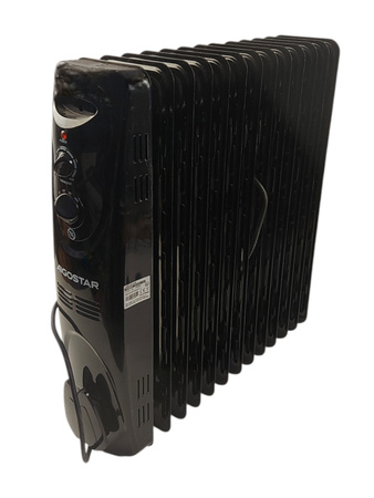 Grzejnik elektryczny olejowy Aigostar Tummie 33JIF 2500W Czarny (330000JIF)