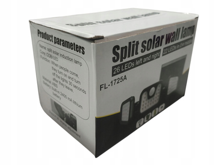 Solarny Kinkiet Ścienny z 3 Głowicami FL-1725A
