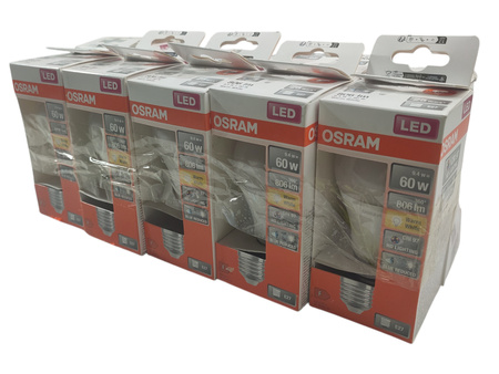 Zestaw 10 żarówek Osram LED Classic A40 4,9W 2700K E27