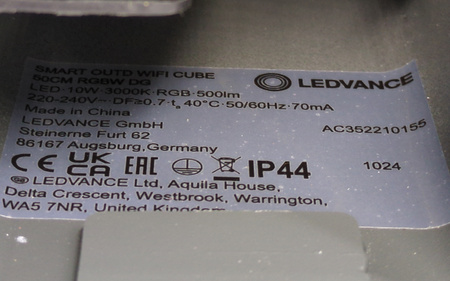 Słupek ogrodowy LED Ledvance SMART+ WiFi CUBE 50 cm RGBW 9,5W