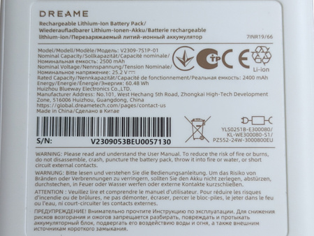 Odkurzacz pionowy bezprzewodowy Dreame R10 120AW 60min 0,6L LED biały